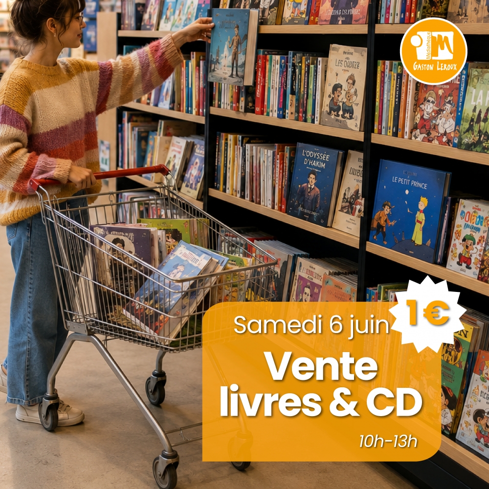 Vente de livres et CD à la Médiathèque Gaston LEROUX